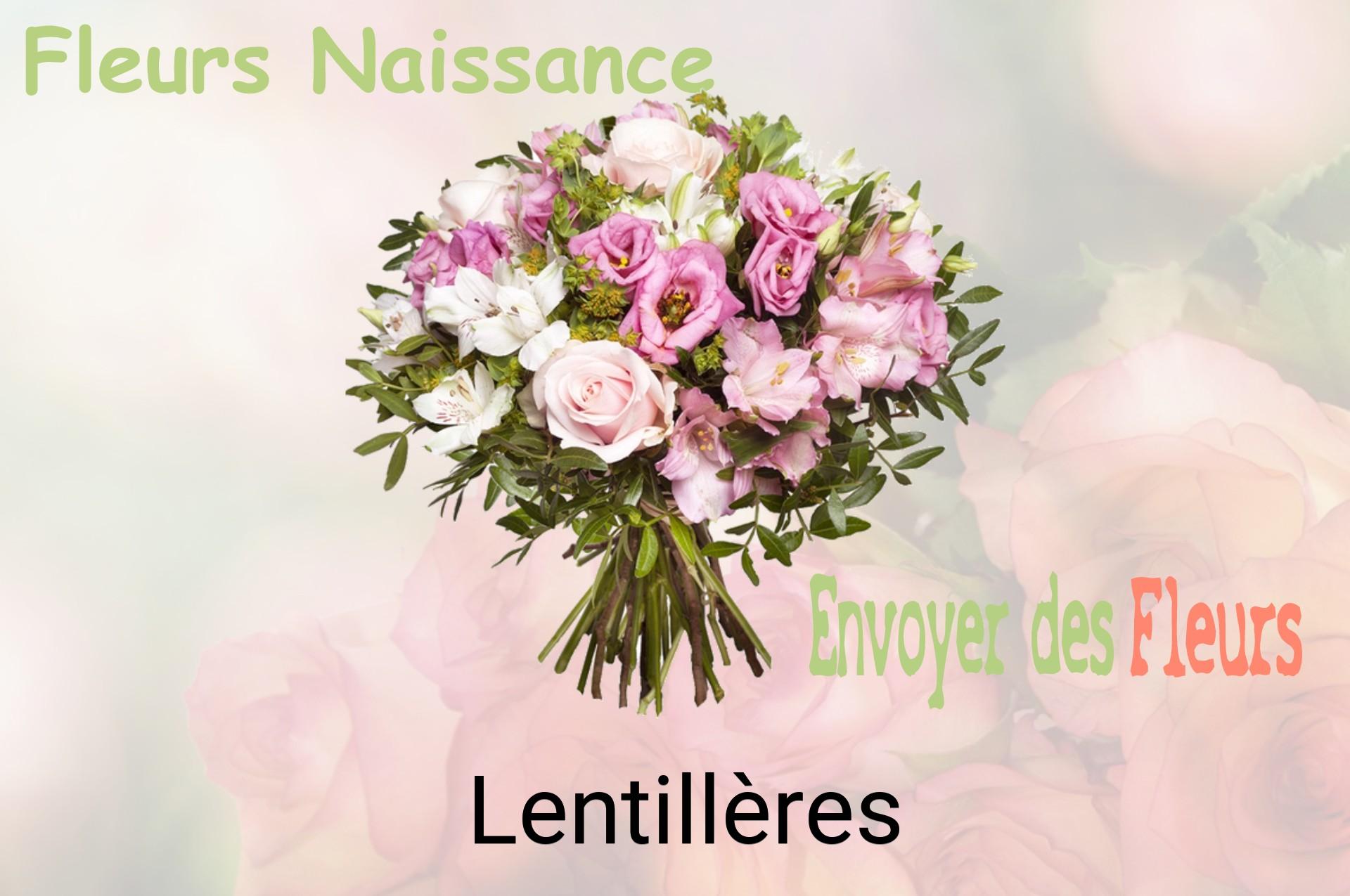Bouquet de fleurs de naissance livré à Lentillères