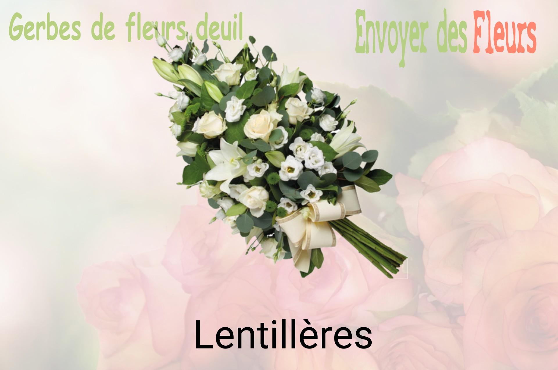 Gerbe de fleurs de deuil livrée à Lentillères